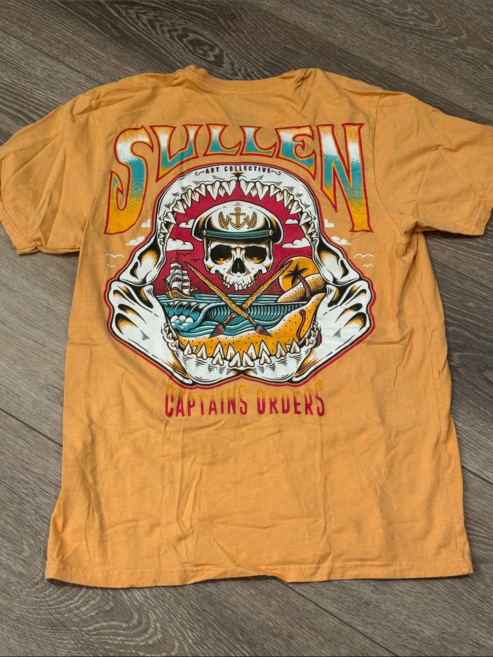 Sullen Captains Orders Short Sleeve Graphic Tee - Orange